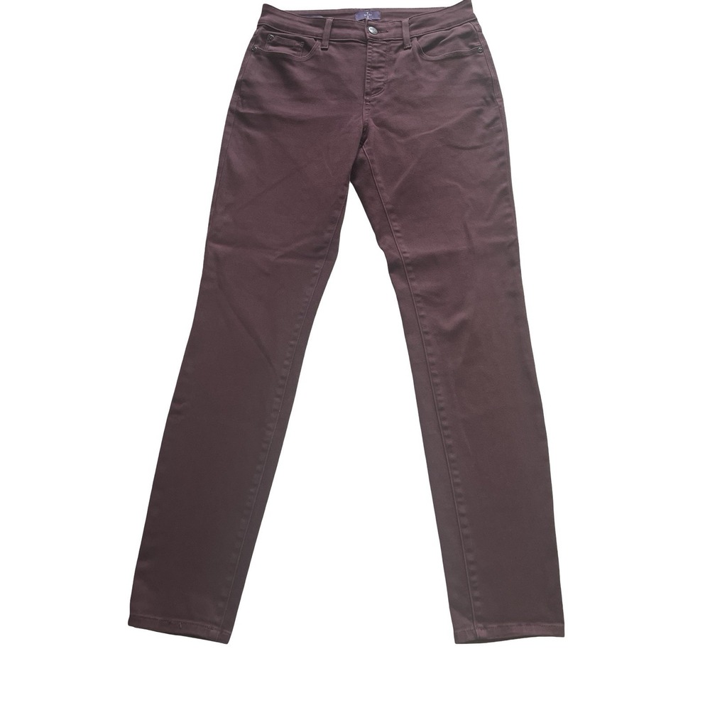 NYDJ Women's Size 4 Ami Skinny Legging Maroon Jeans Denim Stretchy
